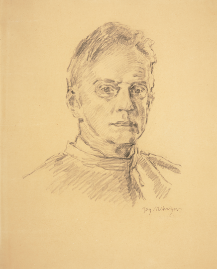 Józef Mehoffer – study of self-portrait and other drawings