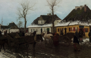 Zima w małym miasteczku Maksymiliana Gierymskiego - Historia obrazu