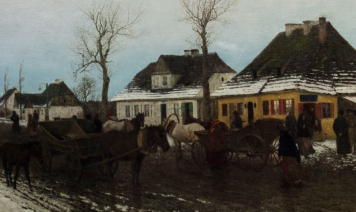 Zima w małym miasteczku Maksymiliana Gierymskiego - Historia obrazu