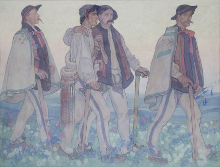On a return visit. The decorative panel by Jan Rembowski from the Dłuski Sanatorium in Zakopane