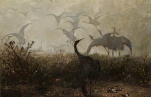Poranek w muzeum. | Chełmoński