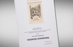 Zofia Gołubiew laureatką Nagrody Fundacji Kultury Polskiej