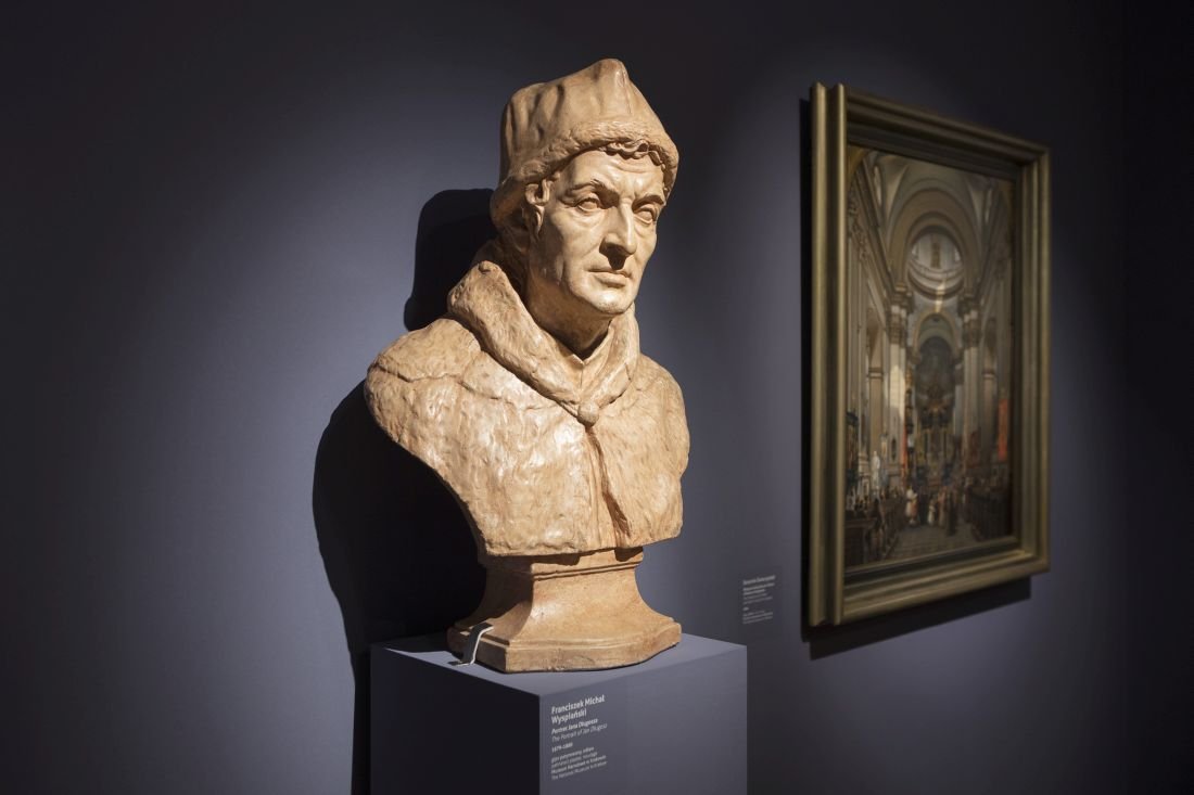 Przestrzeń wystawy Franciszek Wyspiański - krakowski rzeźbiarz