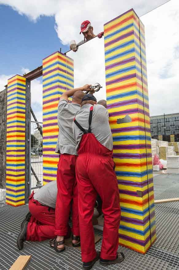 Painting installation by Leon Tarasewicz