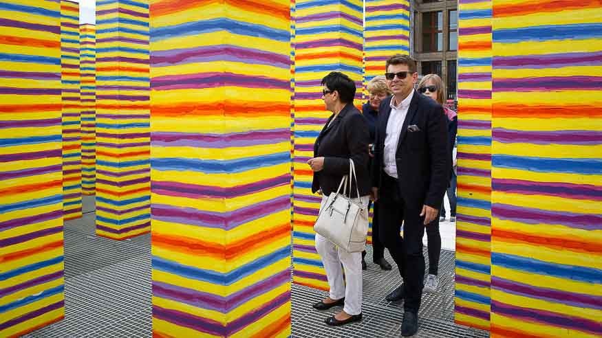 Painting installation by Leon Tarasewicz